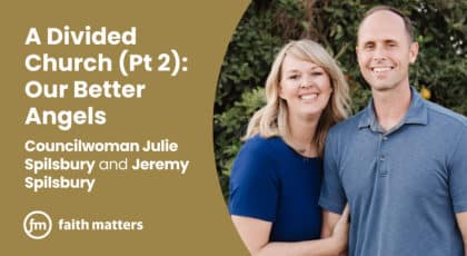 Councilwoman Julie Spilsbury and Jeremy Spilsbury - a divided church